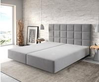 DELIFE Boxspringgestell Dream-Fine 180x200 cm Mikrofaser Grau, Bettgestelle