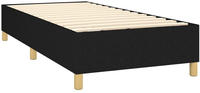 vidaXL Boxspringbettgestell Schwarz 90x200 cm Stoff