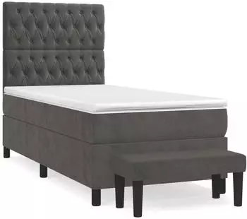 vidaXL Boxspringbett Samt 100x200cm mit Bank (3138008)