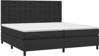 vidaXL Boxspringbett mit Matratze Schwarz 200x200 cm Kunstleder