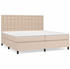 vidaXL Boxspringbett mit Matratze 200x200cm Kunstleder Knöpfe (3142868)