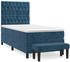 vidaXL Boxspringbett Samt 100x200cm mit Bank (31380)