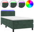 vidaXL Boxspringbett mit Matratze & LED Samt 90x200cm (313444)