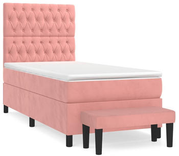 vidaXL Boxspringbett mit Matratze Samt 90x200cm (3138006)