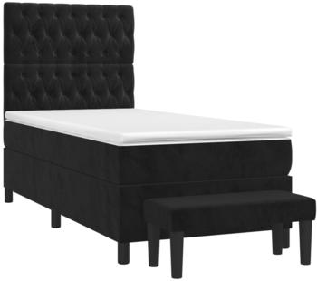 vidaXL Boxspringbett mit Matratze Samt 90x200cm (3138003)