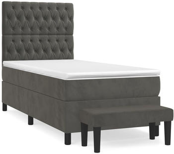 vidaXL Boxspringbett mit Matratze Samt 90x200cm (3138002)