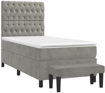 vidaXL Boxspringbett mit Matratze Samt 90x200cm (3138001)