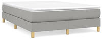 vidaXL Boxspringbettgestell Hellgrau 140x200 cm Stoff