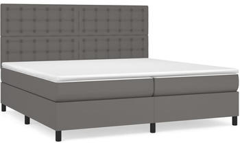 vidaXL Boxspringbett mit Matratze 200x200cm Kunstleder Kn&ouml;pfe (3142867)