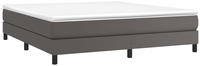 vidaXL Boxspringbettgestell Grau 180x200 cm Kunstleder