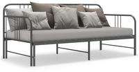 vidaXL Ausziehsofa Bettgestell Grau Metall 90x200 cm