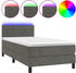 vidaXL Boxspringbett mit Matratze & LED Samt 90x200cm (313444)