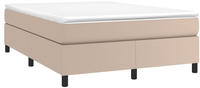 vidaXL Boxspringbettgestell Cappuccino-Braun 140x200 cm Kunstleder