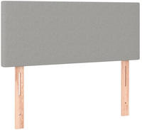 vidaXL LED Kopfteil Hellgrau 100x5x78/88 cm Stoff