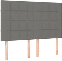 vidaXL Bettgestell ohne Matratze Dunkelgrau 140x200 cm Stoff