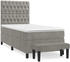vidaXL Boxspringbett Samt 100x200cm mit Bank (31380)
