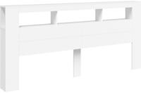 vidaXL LED-Kopfteil Wei&szlig; 220x18,5x103,5 cm Holzwerkstoff