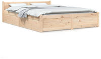 vidaXL Bett mit Schubladen 140x200 cm
