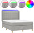 vidaXL Boxspringbett mit Matratze & LED Stoff 140x200cm (3138877)