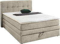 Jockenh&ouml;fer Gruppe Boxspringbett "Amy in Cord" mit Bettkasten und Kaltschaum-Topper,