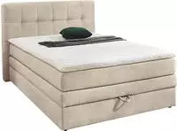 Jockenh&ouml;fer Gruppe Boxspringbett "Amy in Cord" mit Bettkasten und Kaltschaum-Topper,