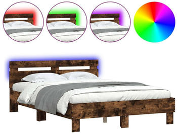 vidaXL Bettgestell mit Kopfteil LED-Beleuchtung 120x200cm (3207557)