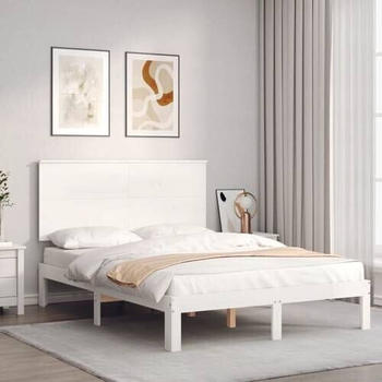 vidaXL Massivholzbett mit Kopfteil 120x200cm (3193657)