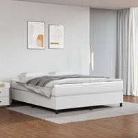 vidaXL Boxspringbettgestell Wei&szlig; 180x200 cm Kunstleder