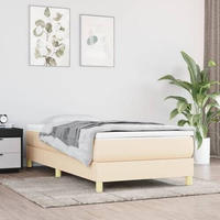 vidaXL Boxspringbettgestell Creme 100x200 cm Stoff