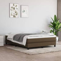 vidaXL Boxspringbettgestell Dunkelbraun 140x190 cm Stoff