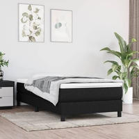 vidaXL Boxspringbettgestell Schwarz 90x200 cm Stoff