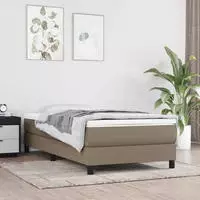 vidaXL Boxspringbettgestell Taupe 90x200 cm Stoff