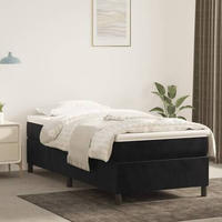 vidaXL Boxspringbettgestell Schwarz 80x200 cm Samt