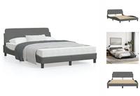 vidaXL Bettgestell "Dover" Dunkelgrau 140x200 cm Stoff