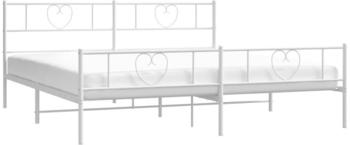 vidaXL Bettgestell mit Kopf- und Fußteil Metall 180x200cm (355534)