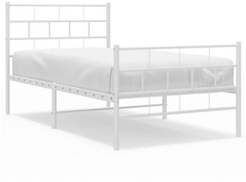 vidaXL Bettgestell mit Kopf- und Fußteil Metall 90x200cm (355719)