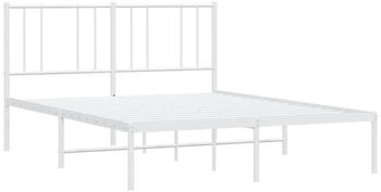 vidaXL Metal Bed Frame 140x190cm (352529) white