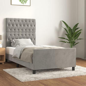 vidaXL Bettgestell mit Kopfteil Samt 100x200cm (3125922)