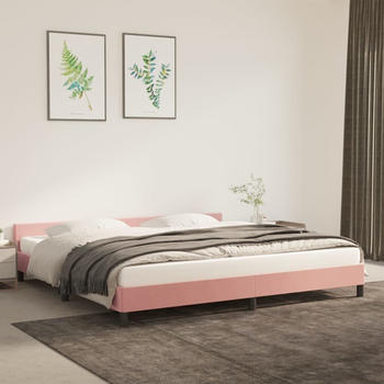 vidaXL Bettgestell mit Kopfteil Samt 200x200cm (347596)