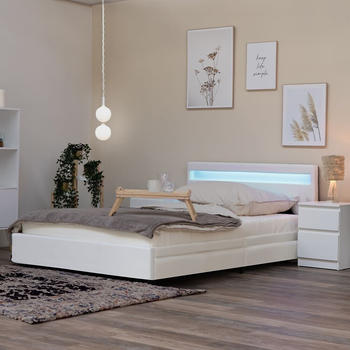 Home Deluxe Nube 140x200cm mit Matratze wei&szlig;
