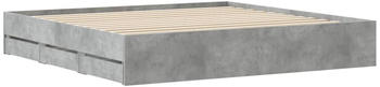vidaXL Wood Bed Frame 160 x 200 cm (3207262) concrete