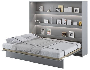 Meblini Bed Concept BC-14 160x200cm horizontal matt-grau