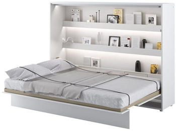 Meblini Bed Concept BC-04 140x200cm horizontal weiß-hochglanz