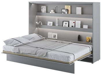 Meblini Bed Concept BC-04 140x200cm horizontal mit Matratze und Schränken grau Meblini Bed Concept BC-04 140x200cm horizontal mit Matratze und Schränken grau