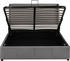 Flieks Hydraulisches Boxspringbett 140x200cm grau