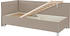 Maintal Polsterliege mit Seiten- und Rückenteil 90x200cm links taupe