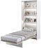 Hochglanz-weiß: Meblini Bed Concept BC-03 90x200cm vertikal mit Matratze