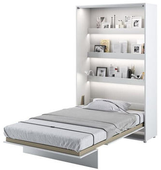 Meblini Bed Concept BC-02 120x200cm vertikal mit Matratze matt-weiß
