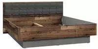 FORTE Futonbett "Clif, Bettanlage, Old &ndash; Wood Vintage, Betonoptik Dunkelgrau"
