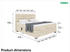 Meblini Edison 200x200cm H3 beige